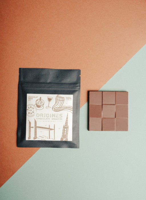Mini tablette chocolat noir bio 70% cacao Origines 35g